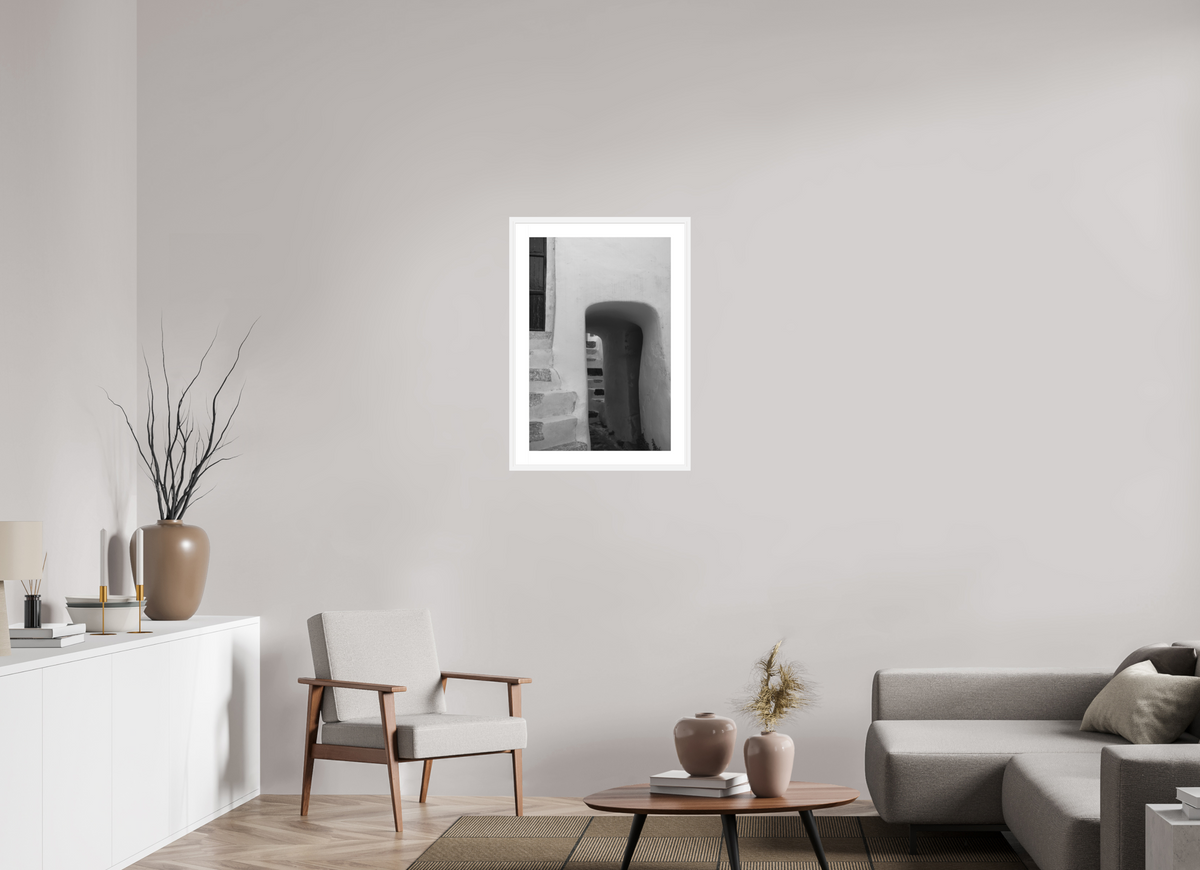 50 x 75 cm, Framed Fine Art Print – White Frame Emborio 5