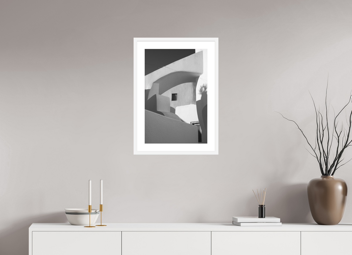 40 x 60 cm, Framed Fine Art Print – White Frame Emborio 11