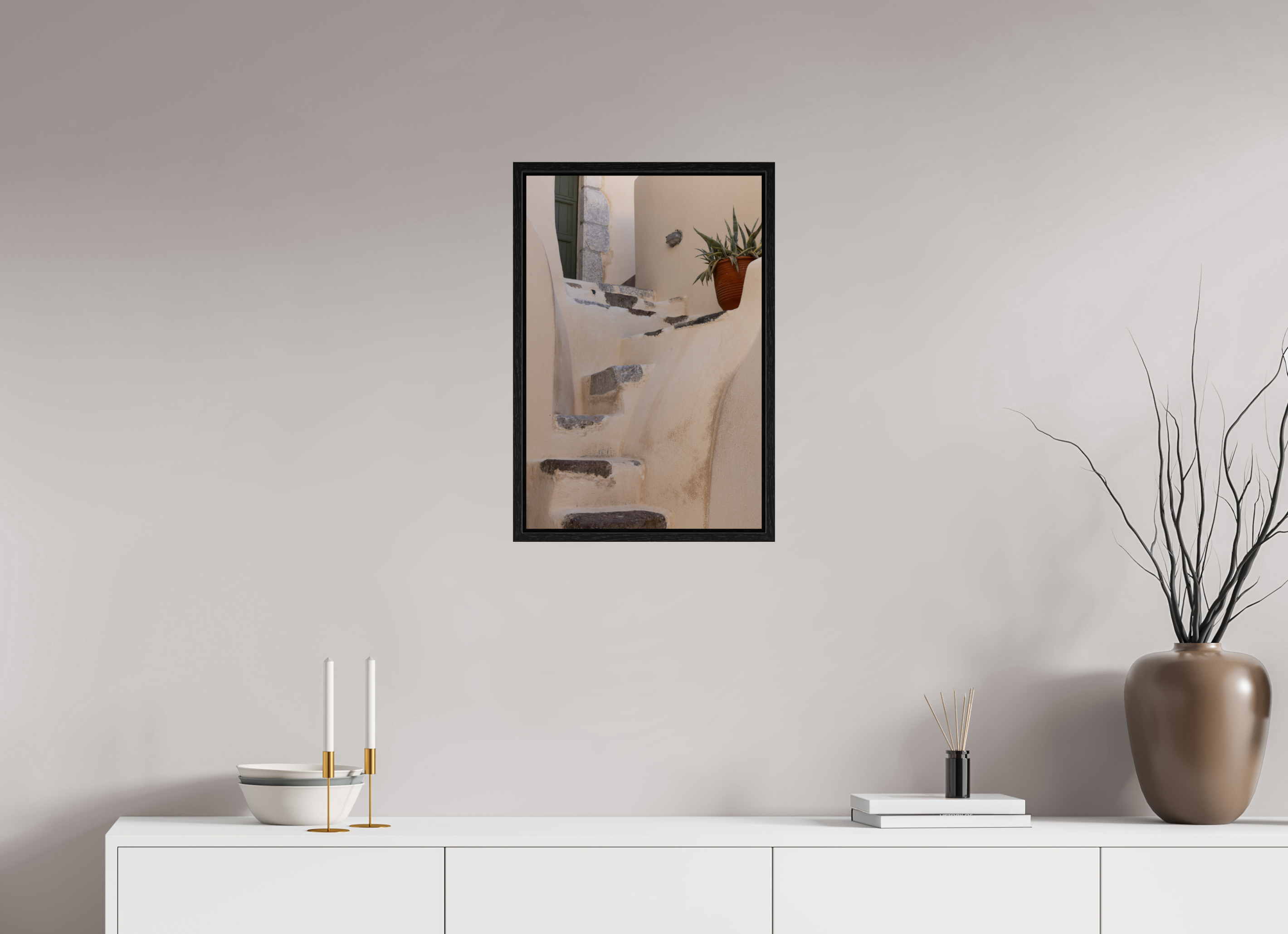 40 x 60 cm, Black Oak Floater Frame The Stairway – Emborio
