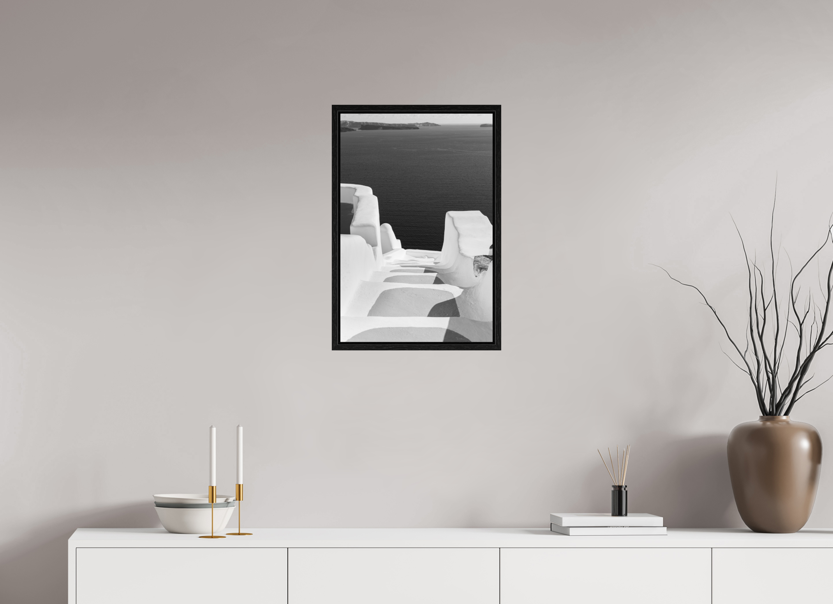 40 x 60 cm, Black Oak Floater Frame Descent
