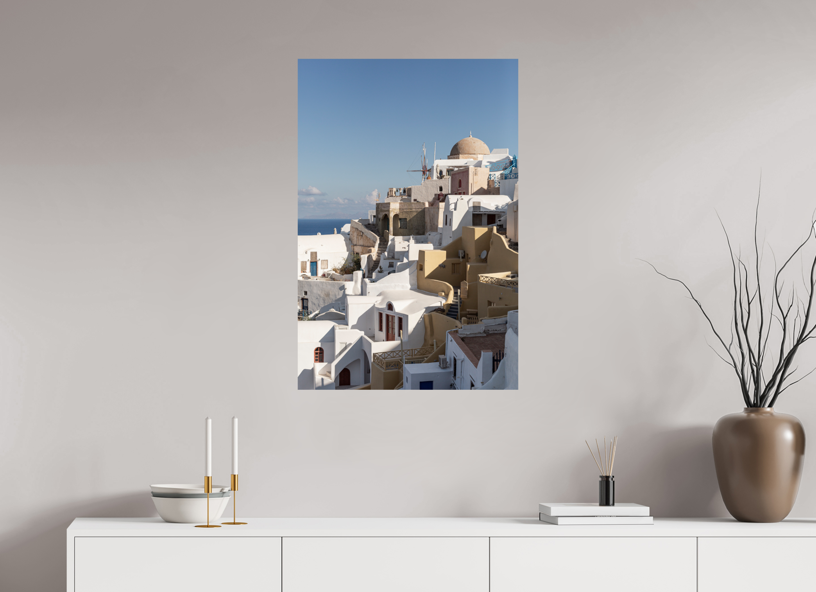 60 x 90 cm, Fine Art Print – Classic Oia Windmills | Santorini Fine Art Print