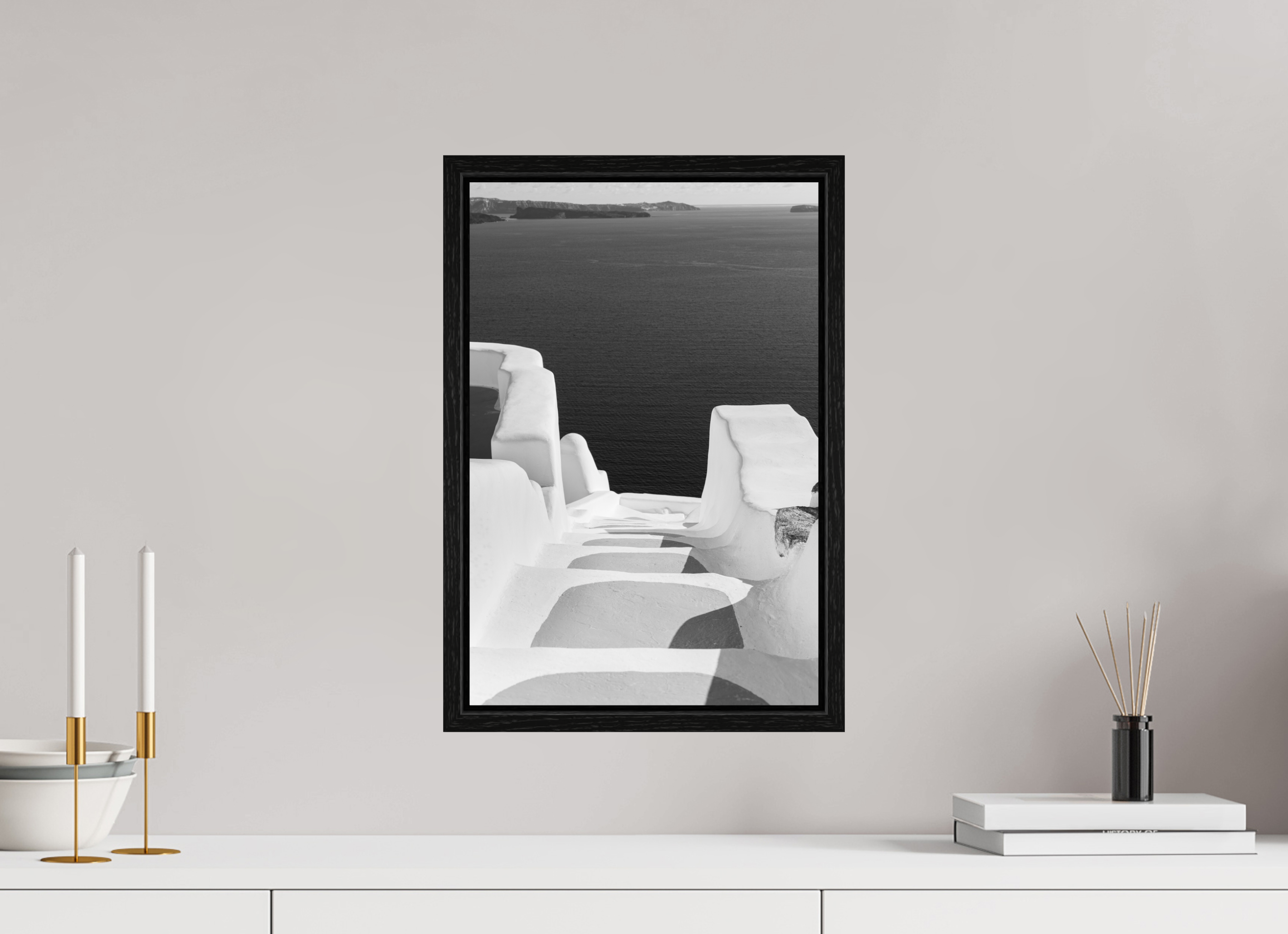 30 x 45 cm, Black Oak Floater Frame Descent