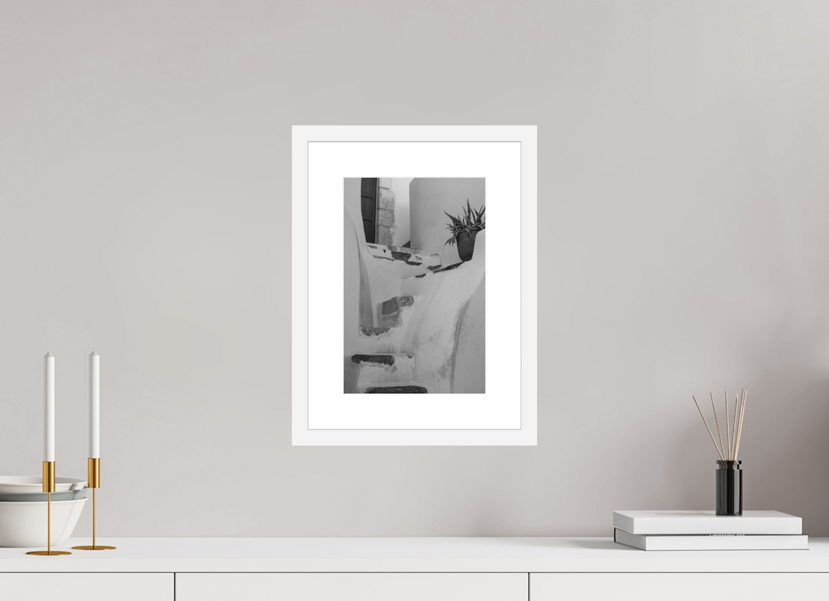 20 x 30 cm, Framed Fine Art Print – White Frame Emborio 8