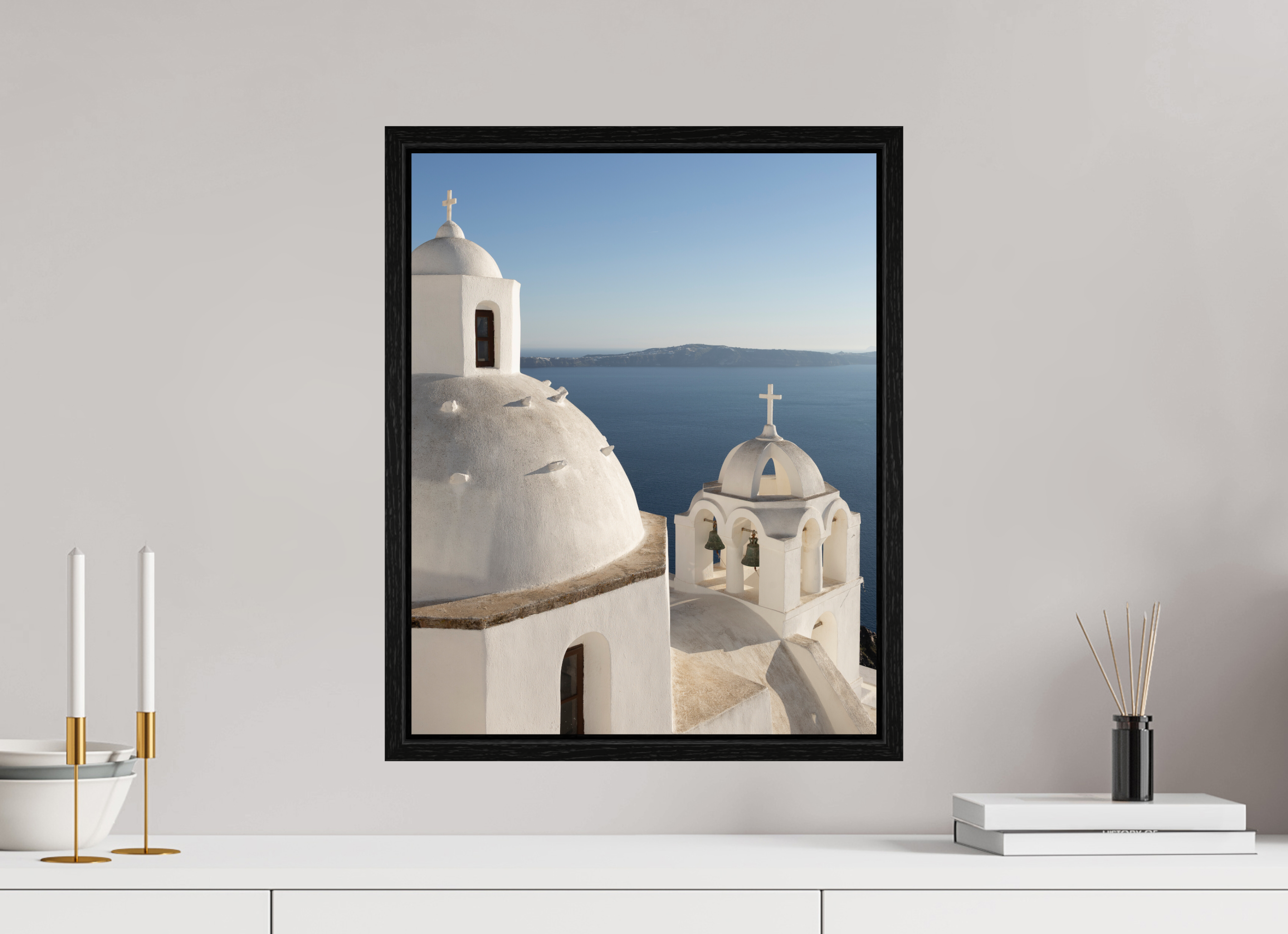 40 x 50 cm, Floater Frame Bells of Fira