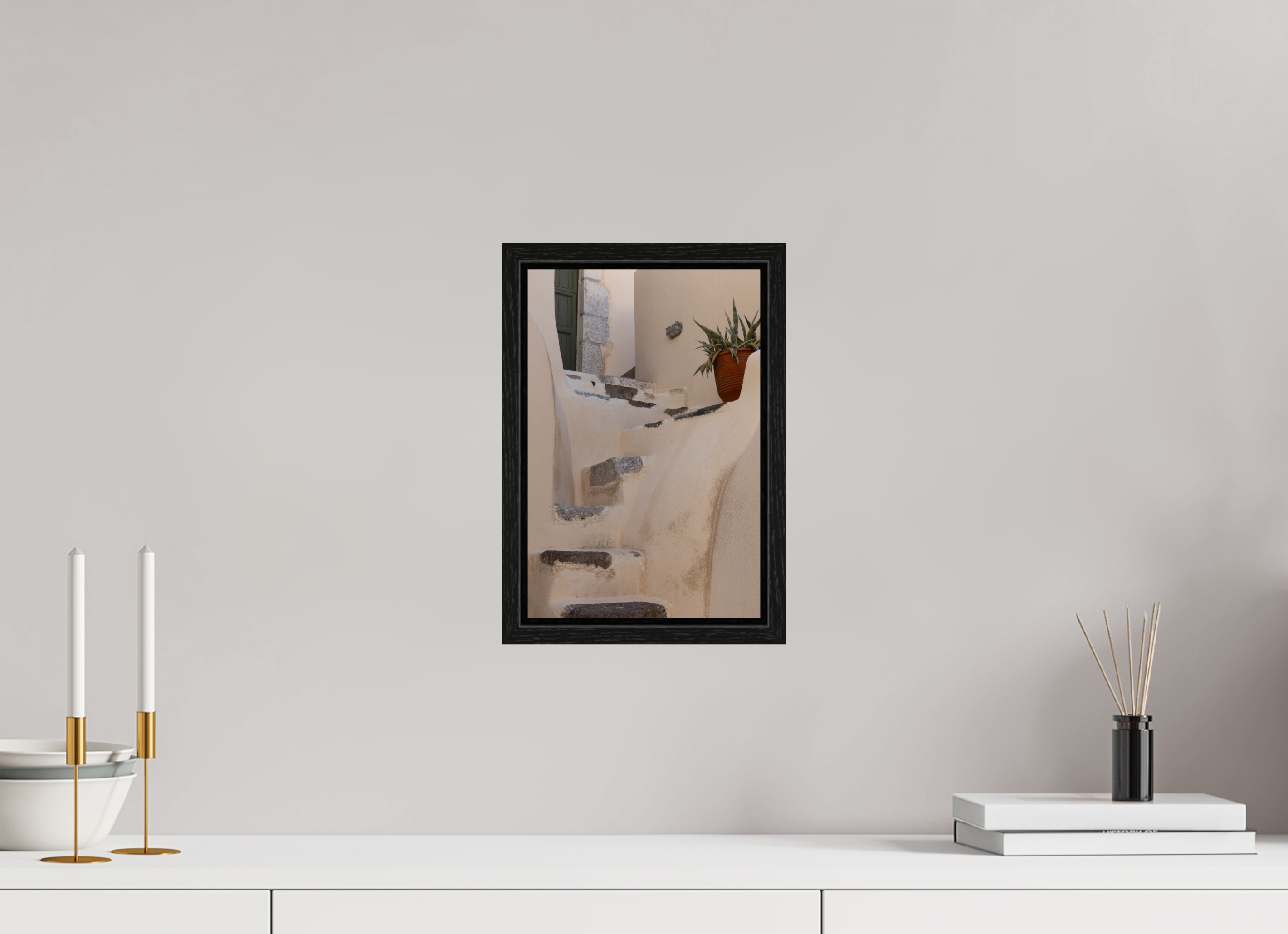 20 x 30 cm, Black Oak Floater Frame The Stairway – Emborio