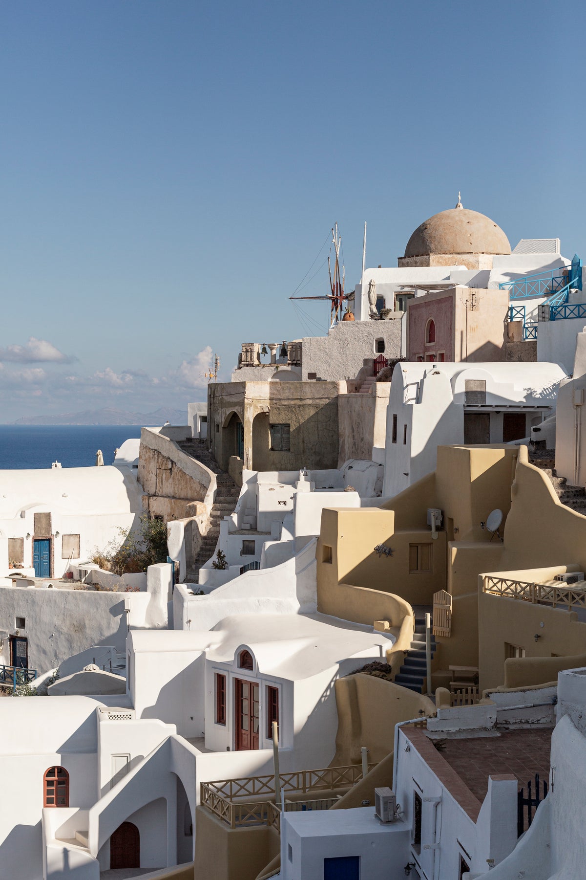 Oia caldera and windmills