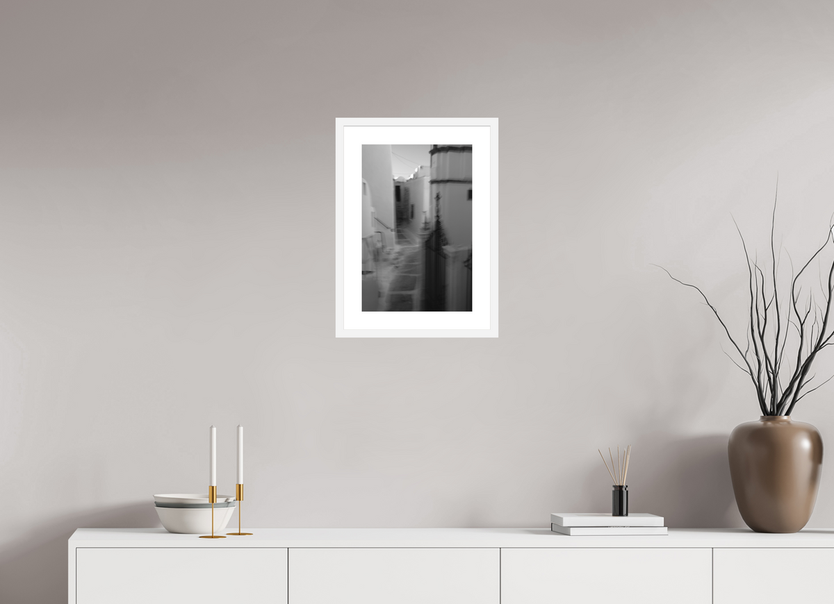 30 x 45 cm, Framed Fine Art Print – White Frame Emborio 3