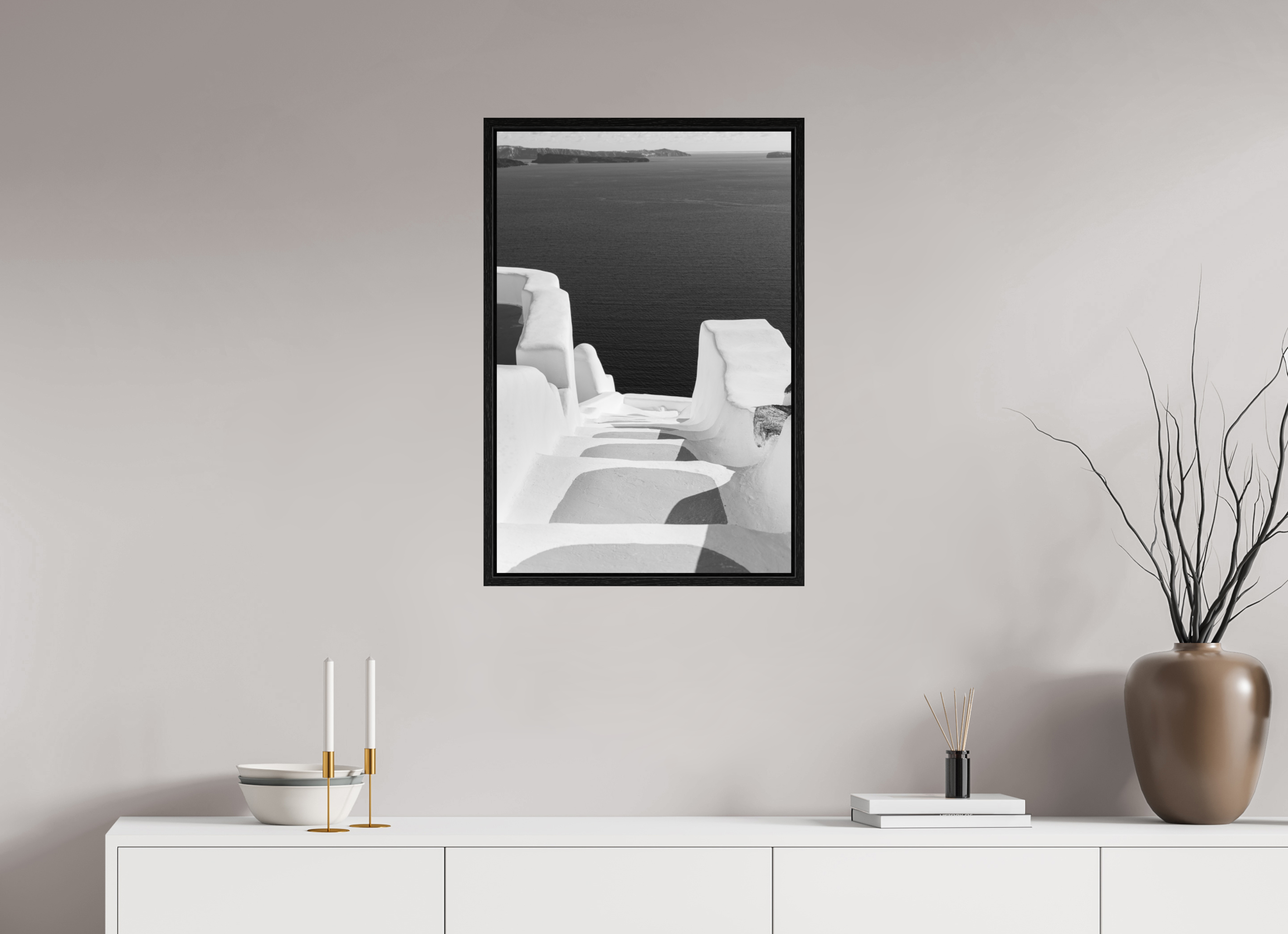 50 x 75 cm, Black Oak Floater Frame Descent