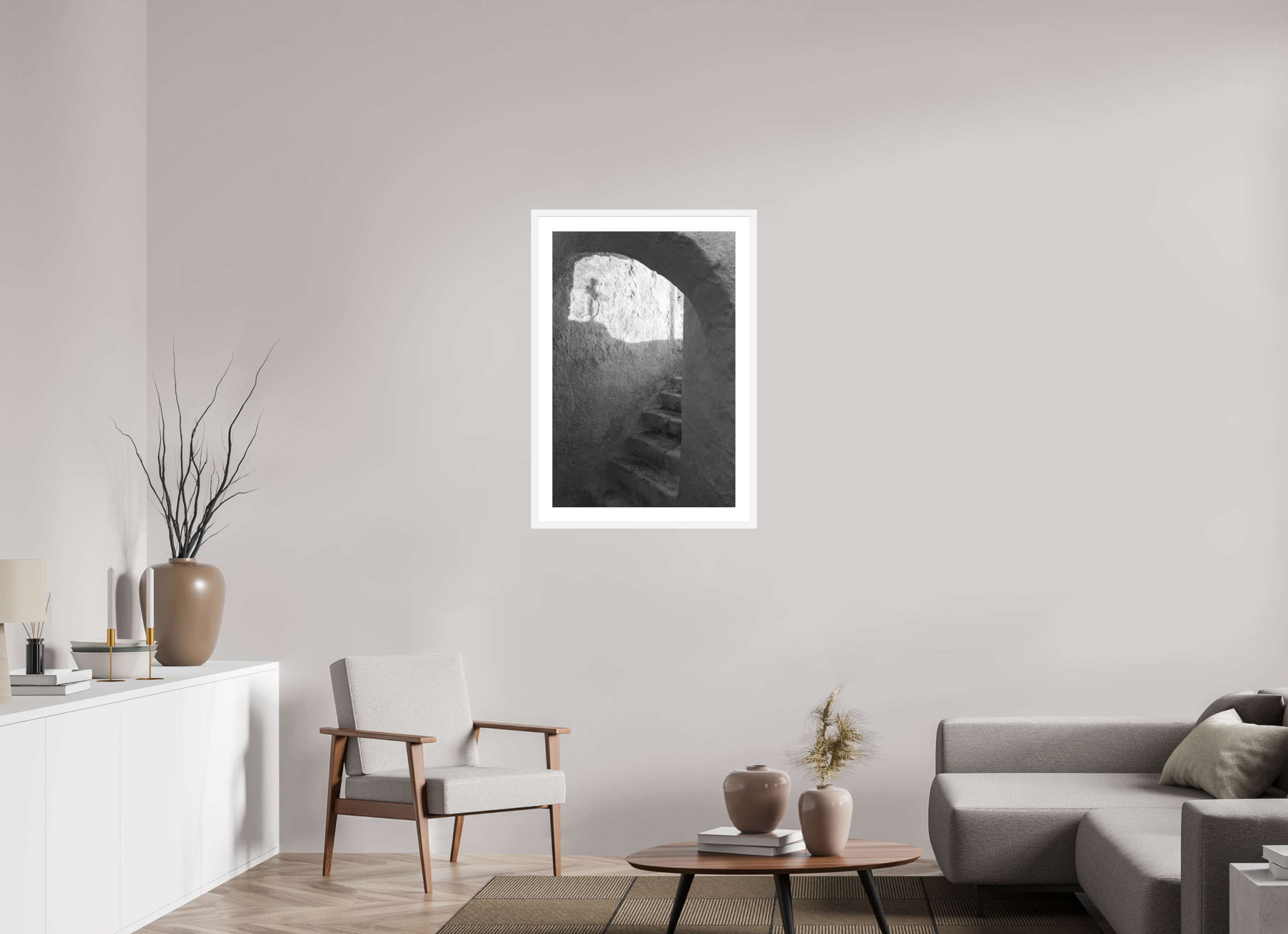 60 x 90 cm, Framed Fine Art Print – Black Frame The Passage