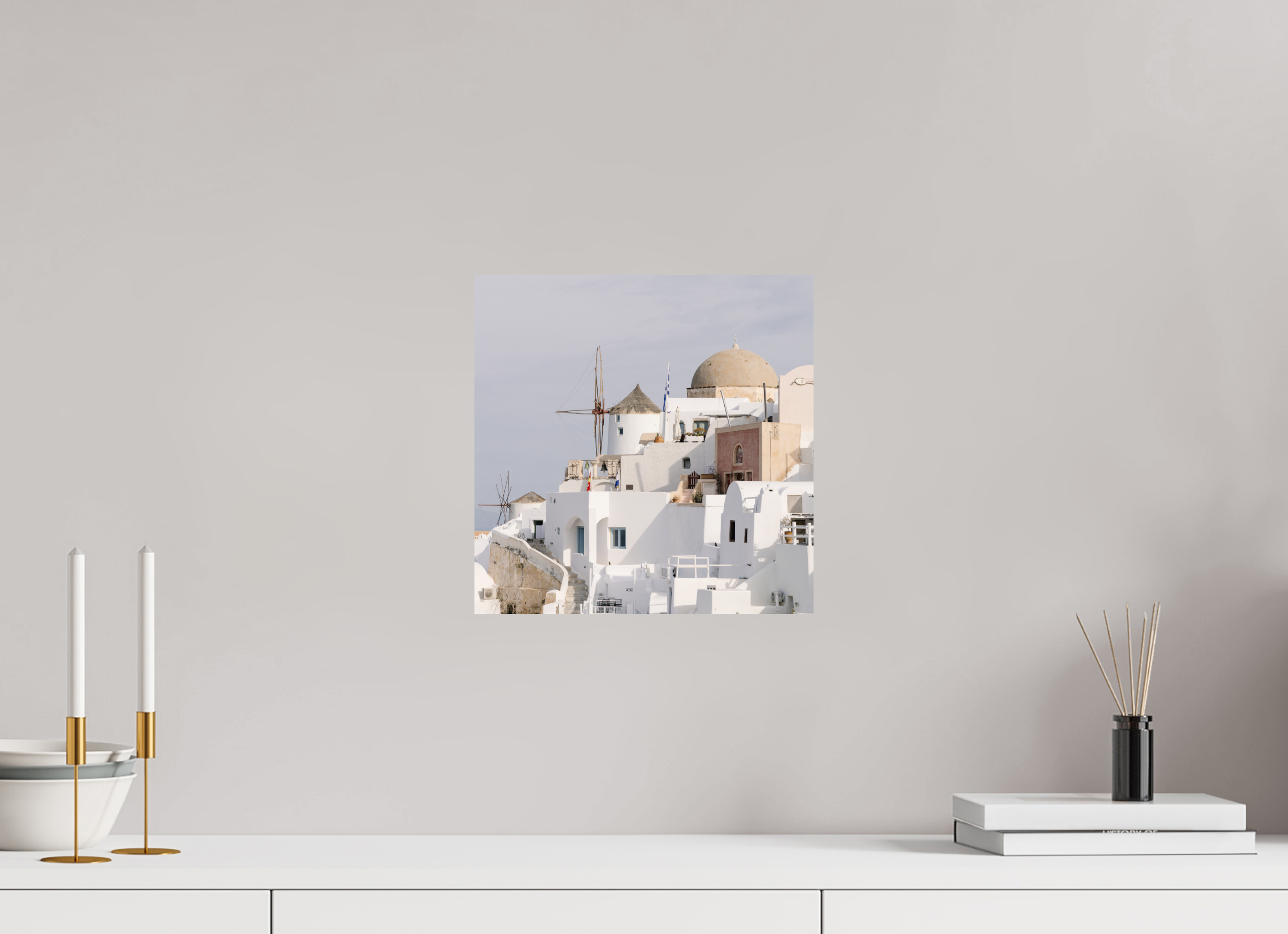 30 x 30 cm, Fine Art Print – Classic Above Oia