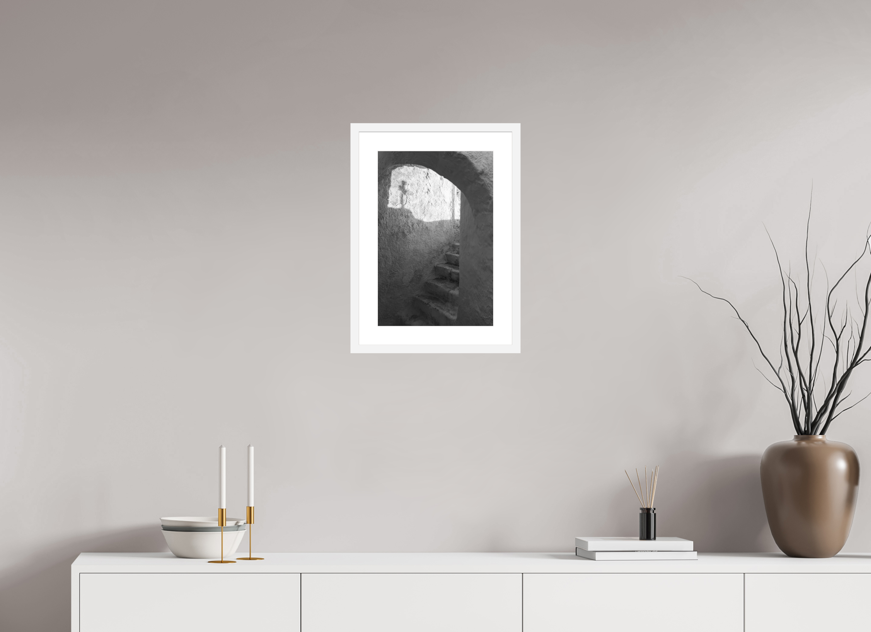 30 x 45 cm, Framed Fine Art Print – Black Frame The Passage