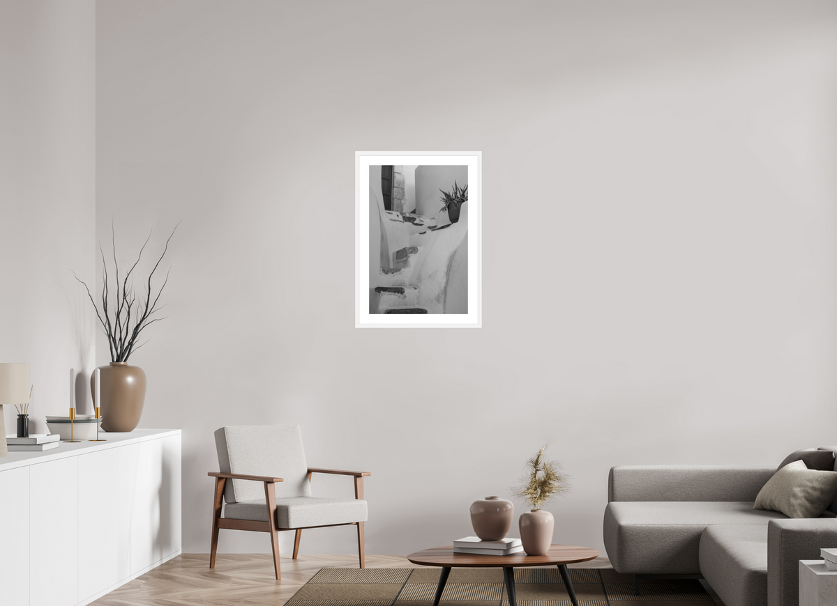 50 x 75 cm, Framed Fine Art Print – White Frame Emborio 8