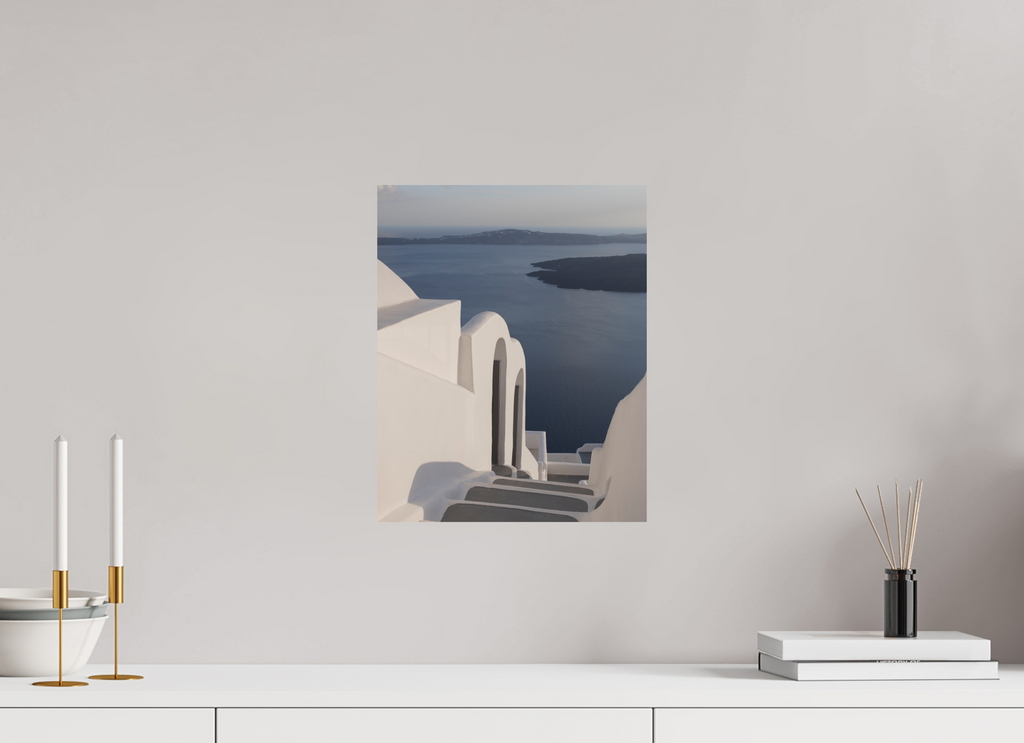 30 x 37.5 cm, Fine Art Print – Classic Steps to the Caldera | Santorini Fine Art Print