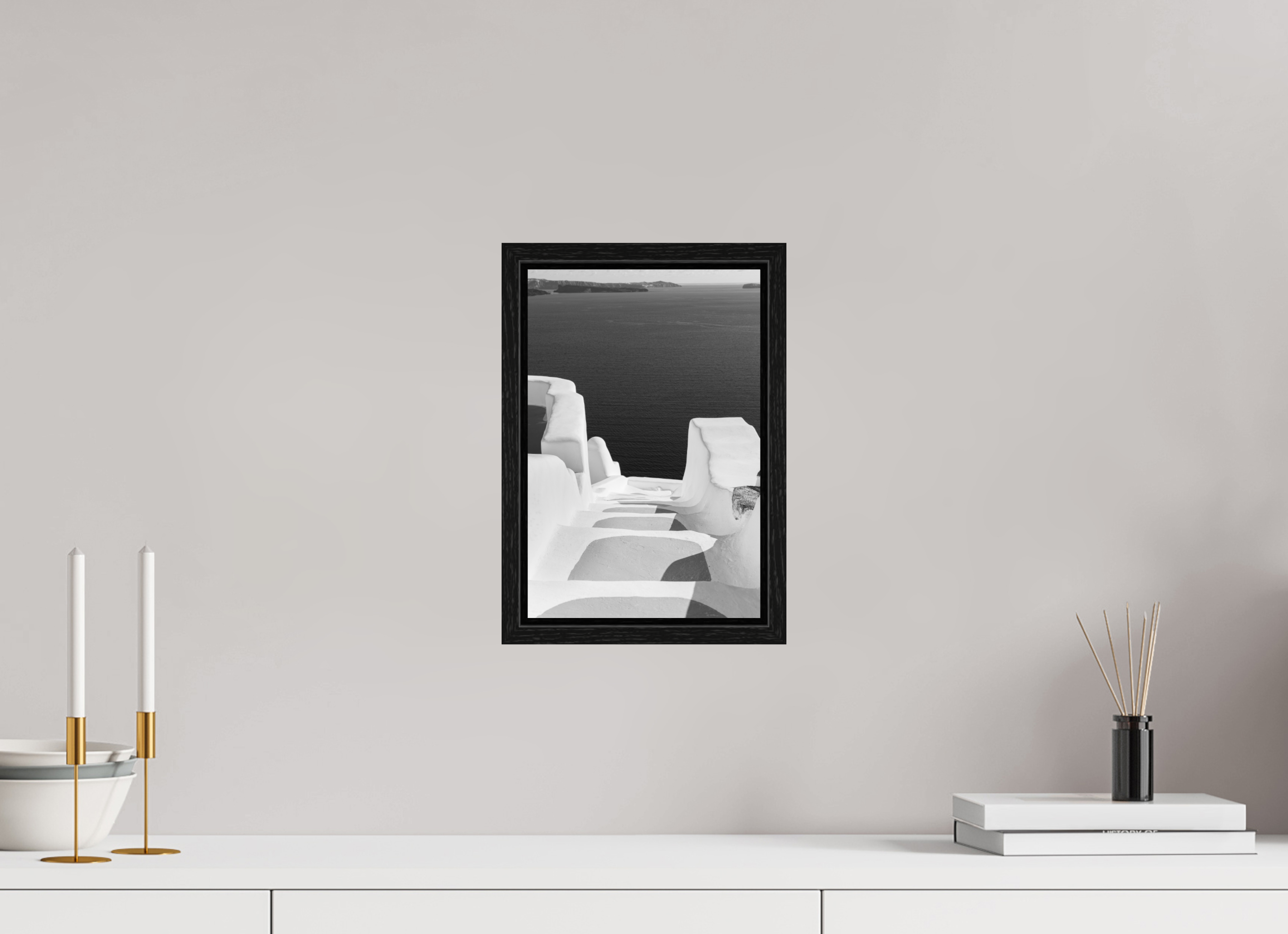 20 x 30 cm, Black Oak Floater Frame Descent