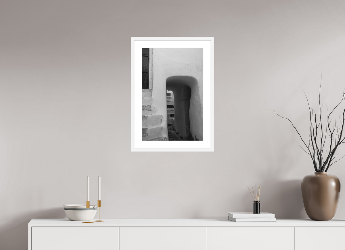 40 x 60 cm, Framed Fine Art Print – White Frame Emborio 5