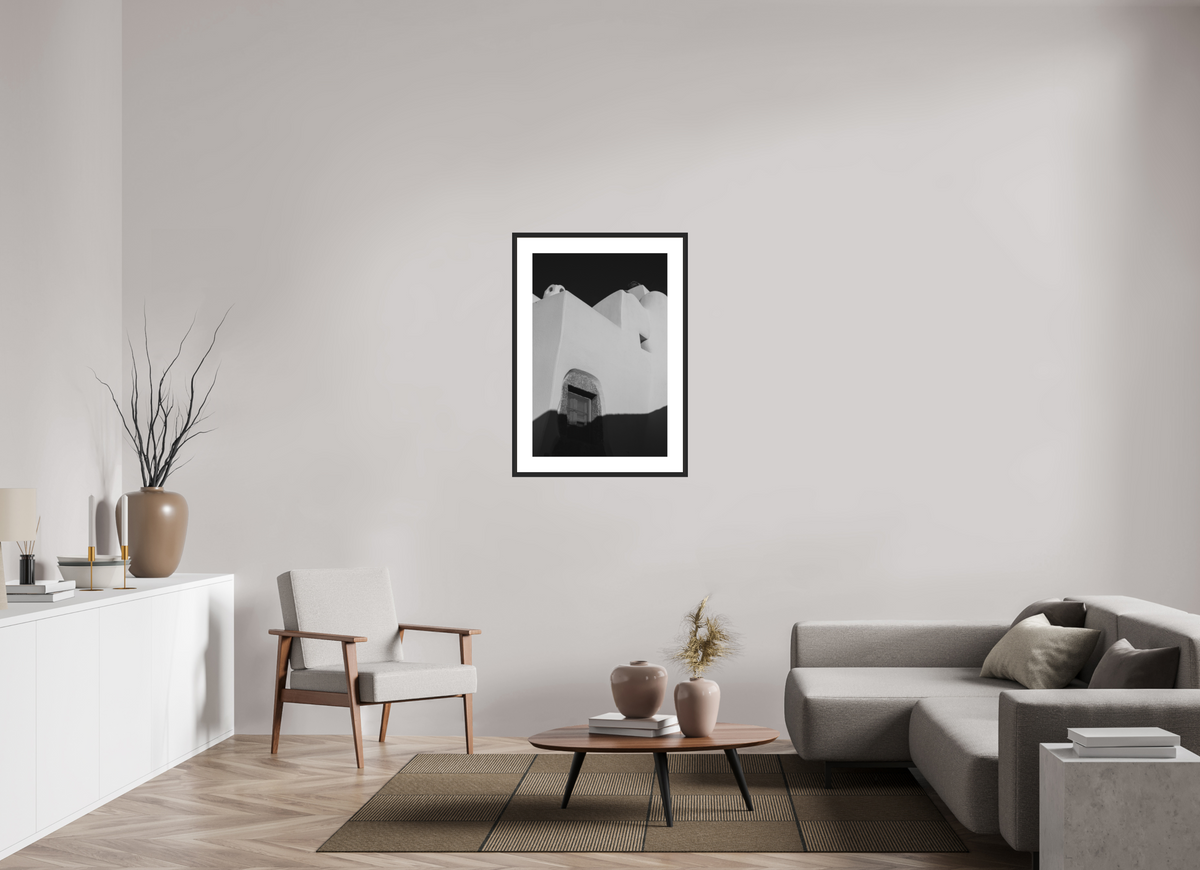 60 x 90 cm, Fine Art – Black Frame – 7cm Passepartout Under the Cycladic Sun | Fine Art Print