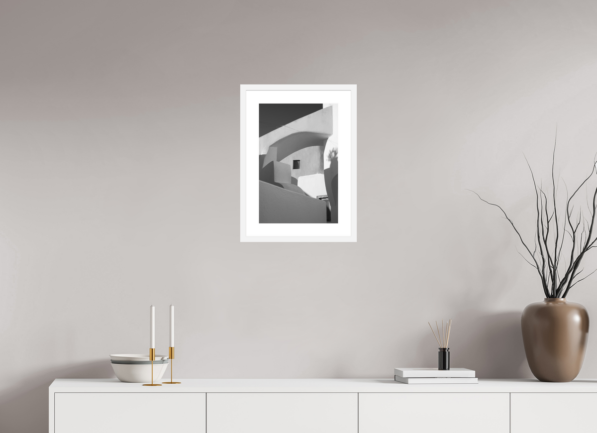 30 x 45 cm, Framed Fine Art Print – White Frame Emborio 11
