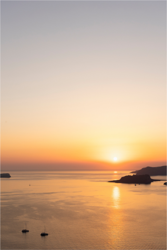 Main image Golden Horizon | Santorini Fine Art Print