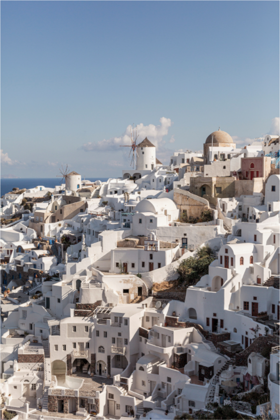 Main image Oia Windmills Panorama | Santorini Fine Art Print