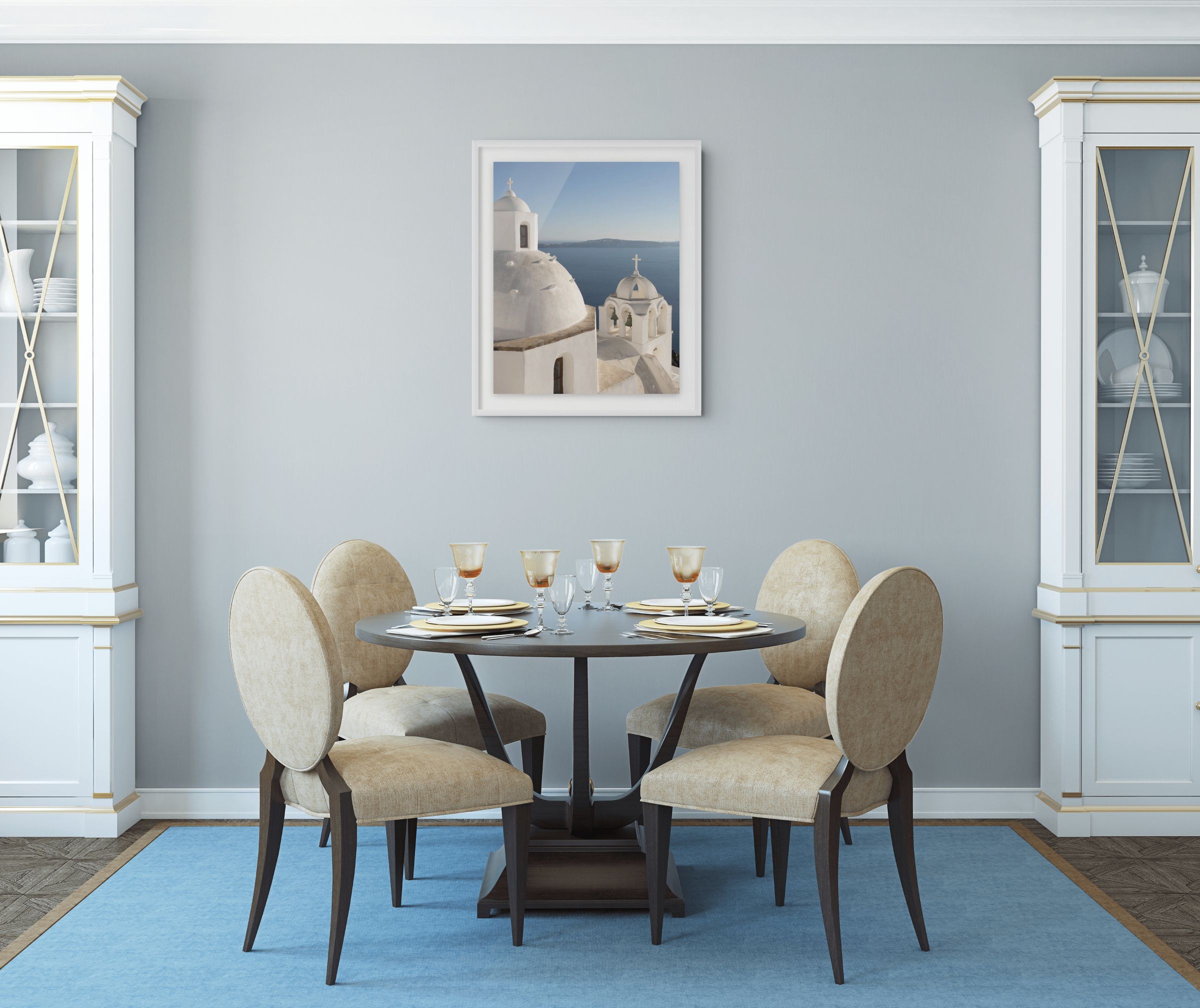 Church in Fira Santorini Fine Art Print
